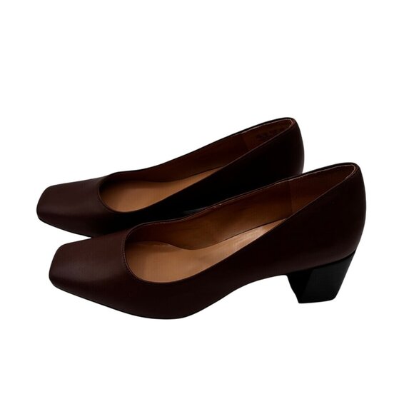 Naturalizer 10M Leather Pump Stylist Fashion Business Casual Block Heel Shoes - Picture 4 of 13